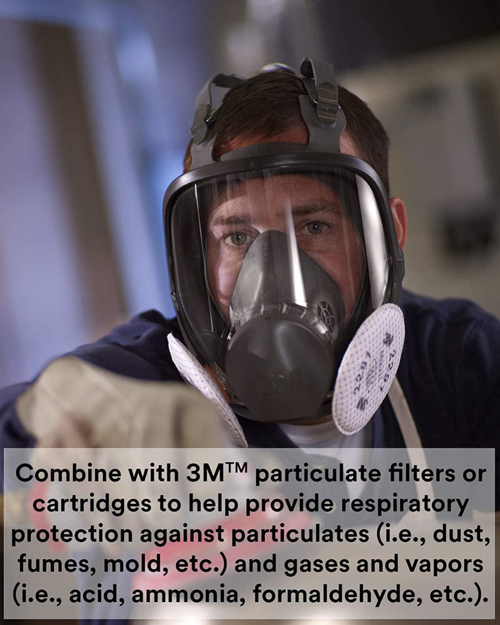 Grey Medium Full Face Mask Respirator V264