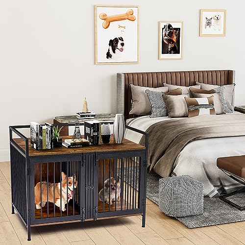 39" Heavy Duty Dog Crate Furniture with Divider V835