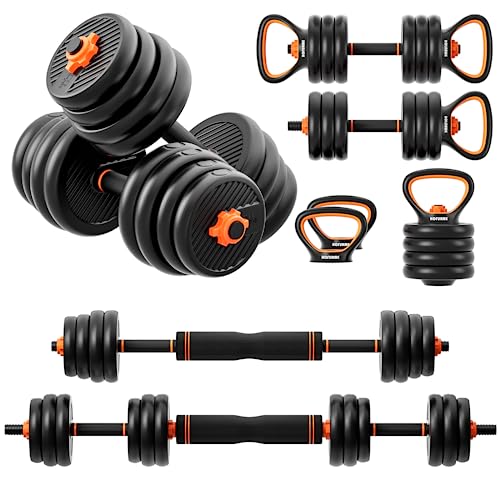 Adjustable 4 in 1 Weight Set, Dumbbell, Barbell, Kettlebell and Push-up T95577