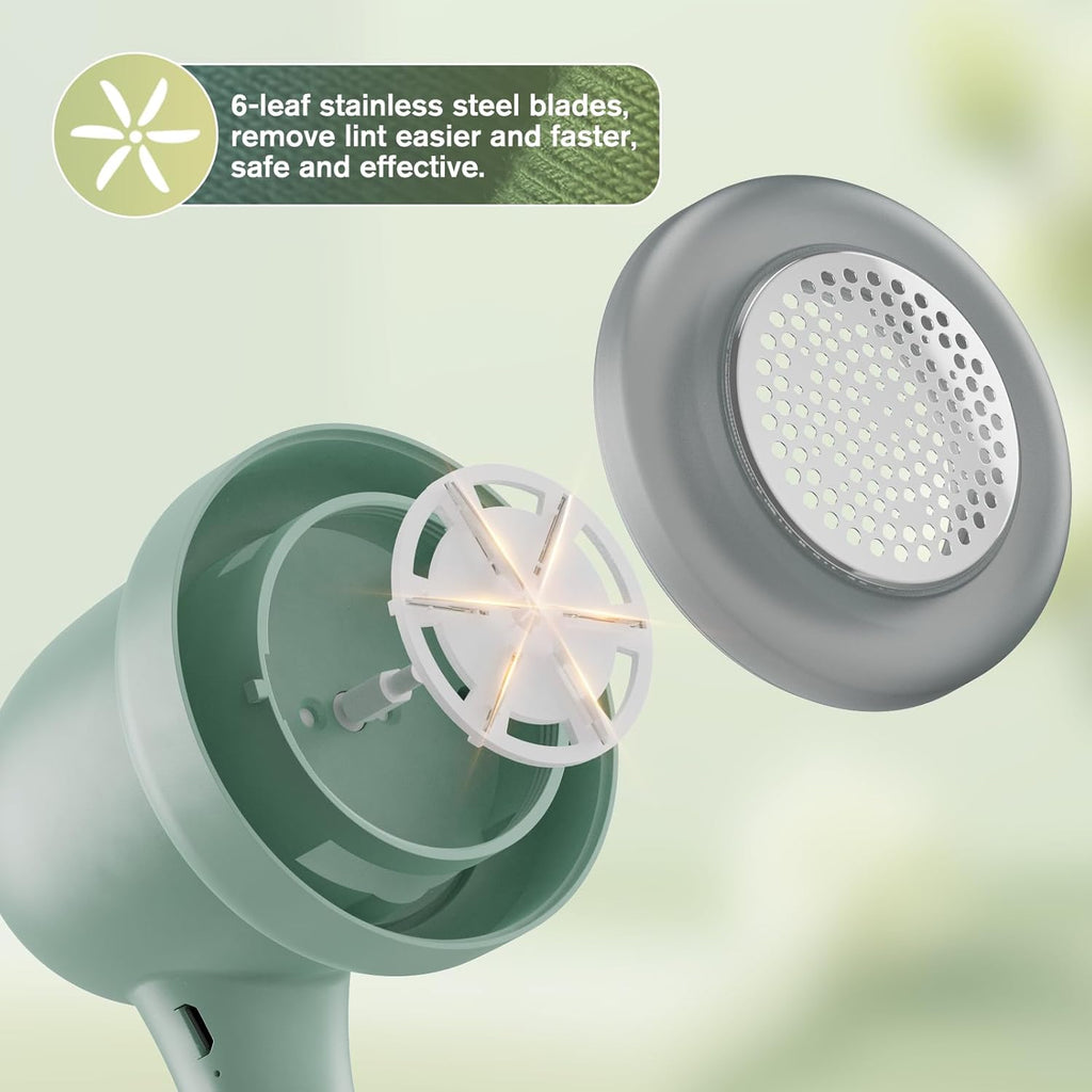 Electric Fabric Shaver with 2 Replaceable Stainless Steel Blades Q7627