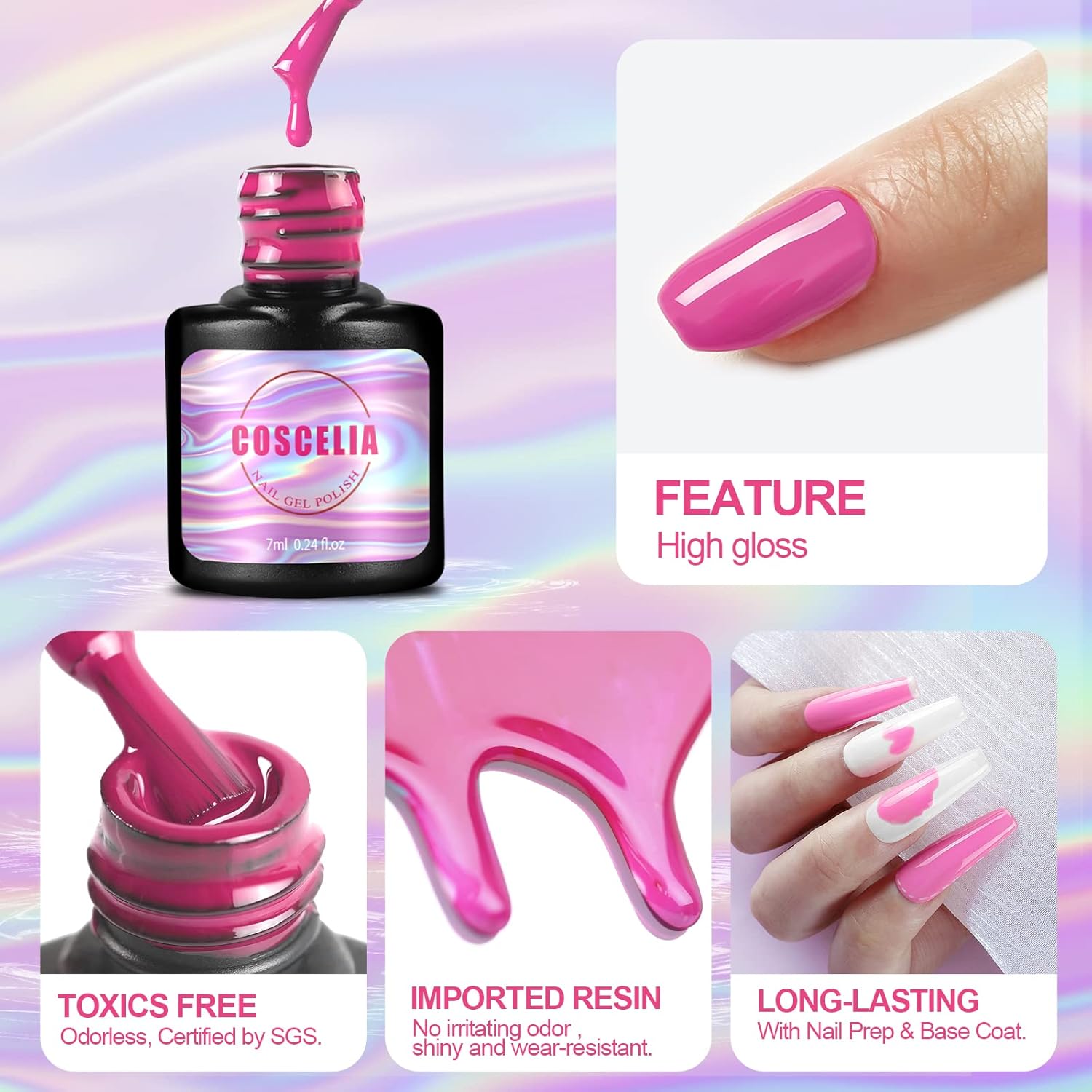 10pcs Gel Nail Polish Kit with U V Light and Drill Z574362
