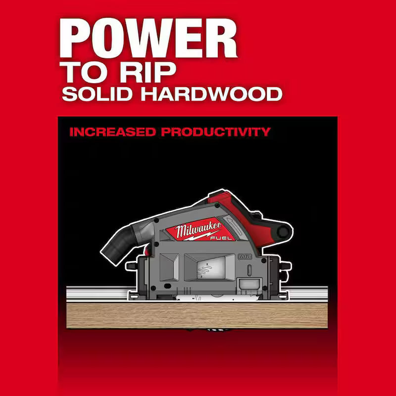M18 FUEL 18V Cordless Brushless 6-1/2 in. Plunge Cut Track Saw with Track Saw Guide Rail O999