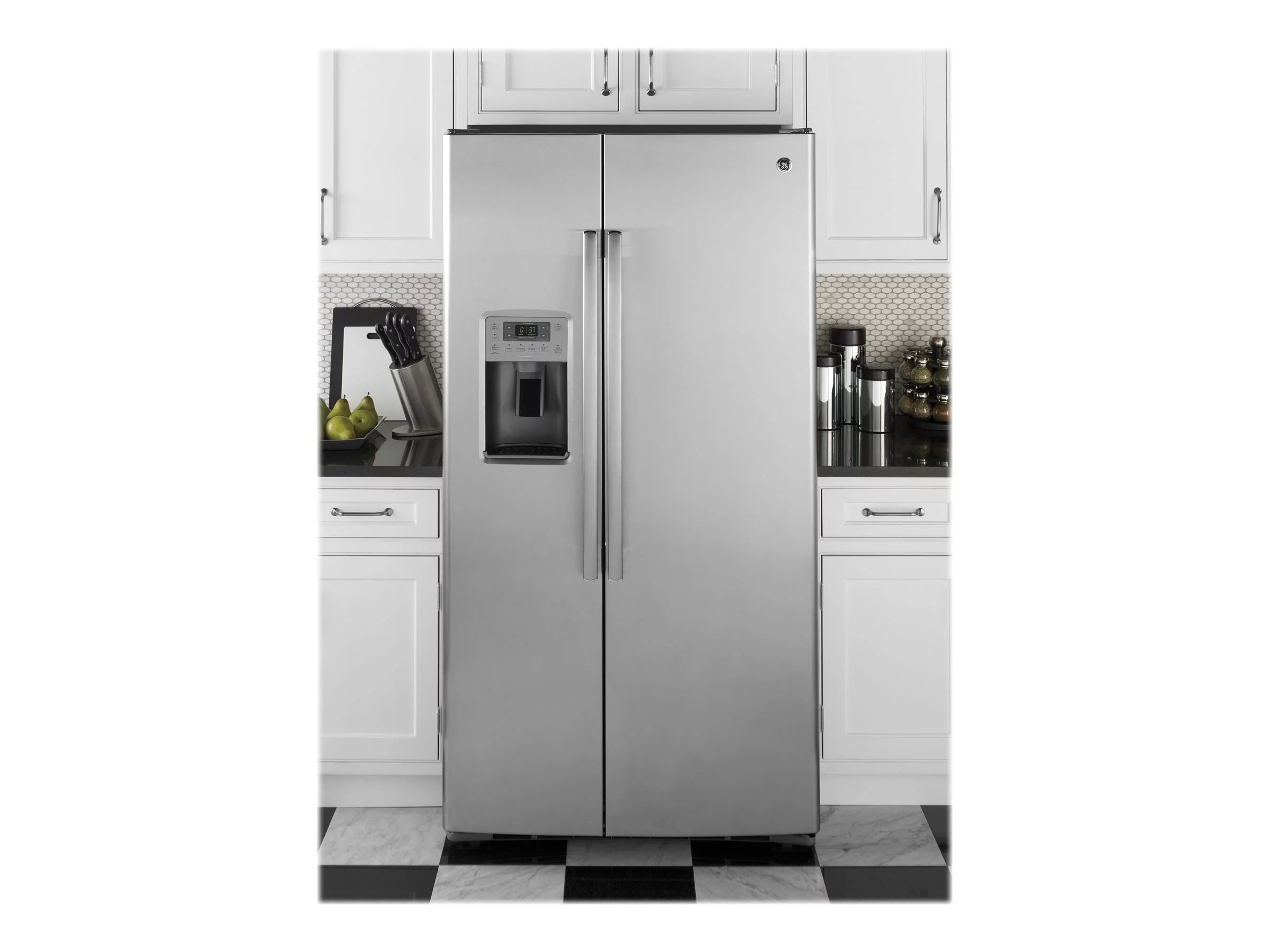 Side-by-side Refrigerator-freezer with Water and Ice Dispenser - 28.4 cu. ft - Stainless Steel M9220