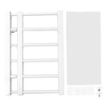 Tension Rod Shelf, 16.5in Width Adjustable Length C8188