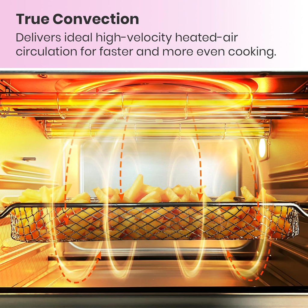 Pink 10-in-1 Convection Air Fryer Toaster Oven F115