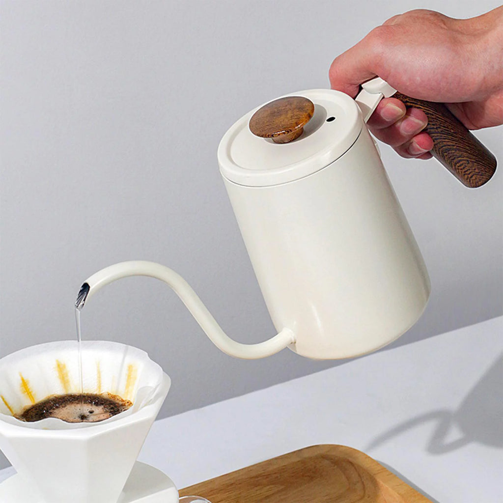 Beige Gooseneck Coffee Kettle N402