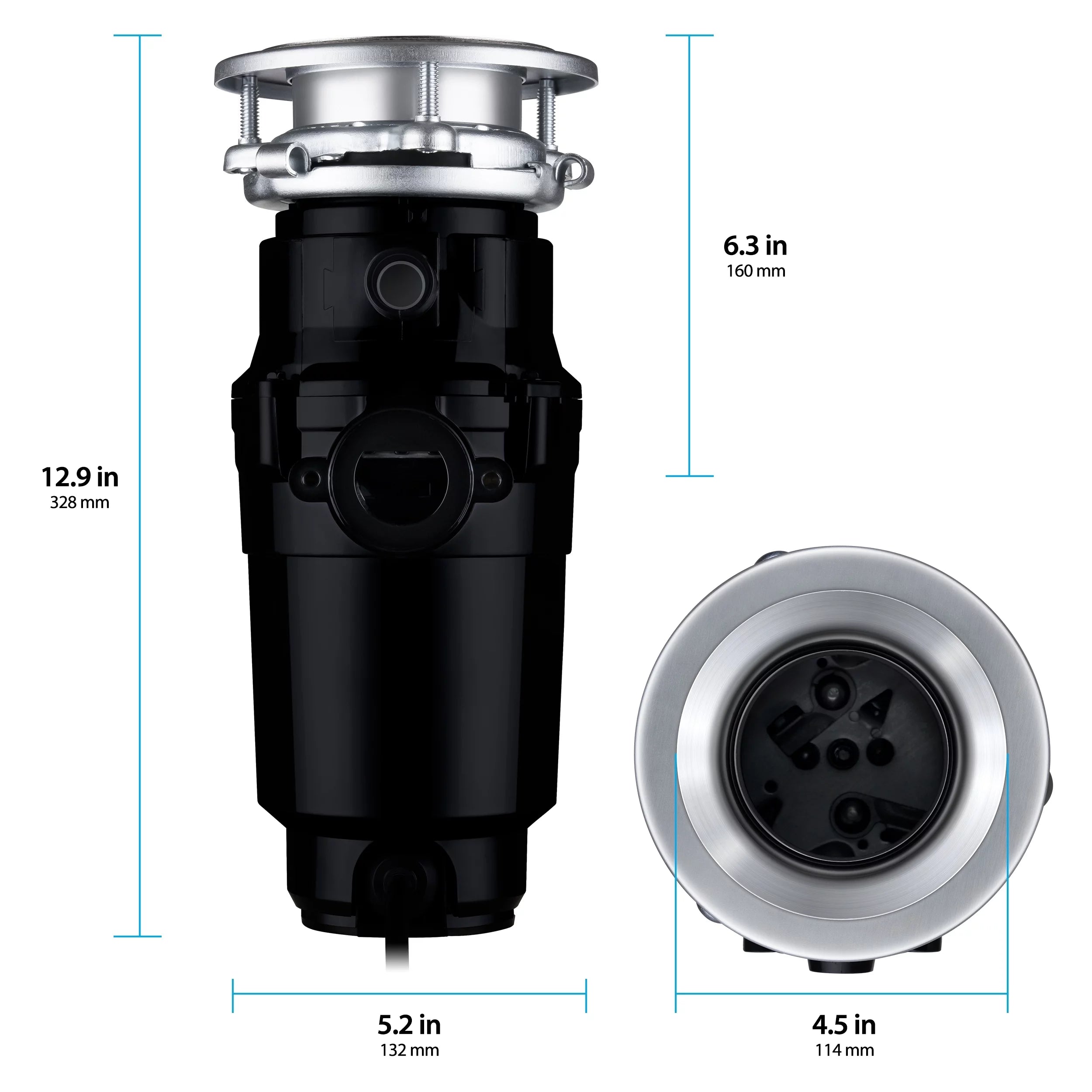 1/2 HP Continuous Feed Garbage Disposal with Power Cord T556