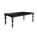 Grayish Brown Finish Dining Table with Draw Leaf Birch Veneer J674495