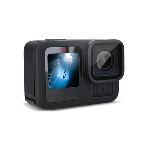 Black Waterproof Action Camera with 5.3K HDR Video, 27MP Photos, Stabilization + 64GB Card & 50 Piece Accessory Kit Z130555