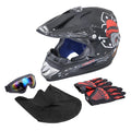 Black Open Face Off-road Motorcycle Helmet J91804