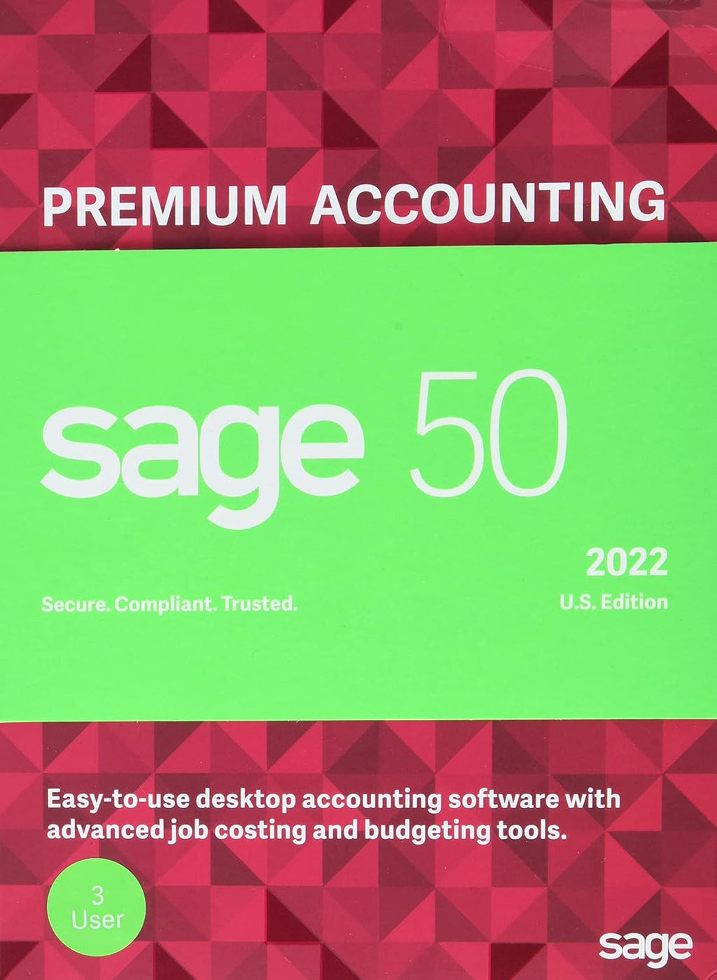 Sage 50 Premium Accounting 2022 1-User Accounting Software W657