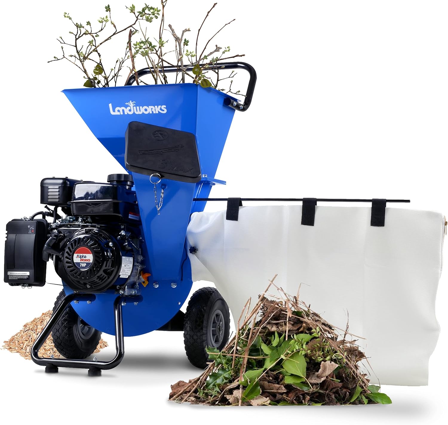 7HP 3 in 1 Wood Chipper Shredder Mulcher N33579