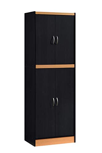 4 Door Kitchen Pantry with Four Shelves, Chocolate H95878