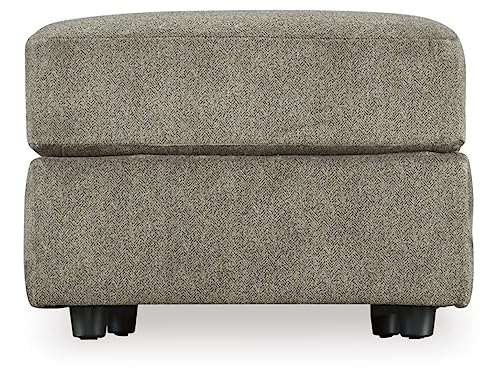 Gray Chenille Oversized Ottoman W85556