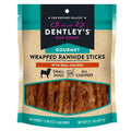 5 Wrapped Rawhide Sticks Dog treats Chicken V9420