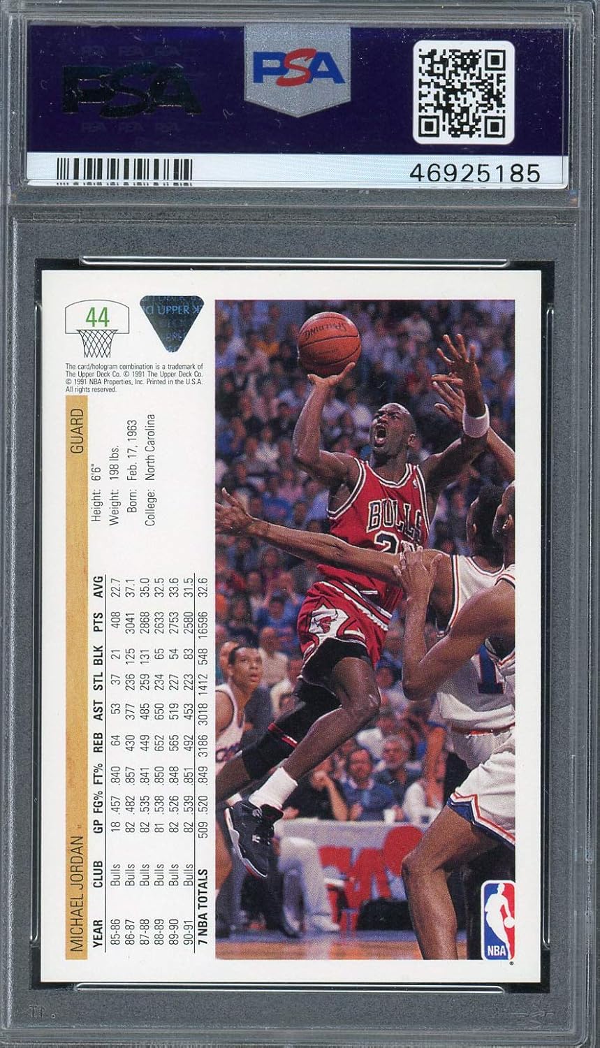 1991 Upper Deck Basketball Card #44 Graded PSA 8 F512013