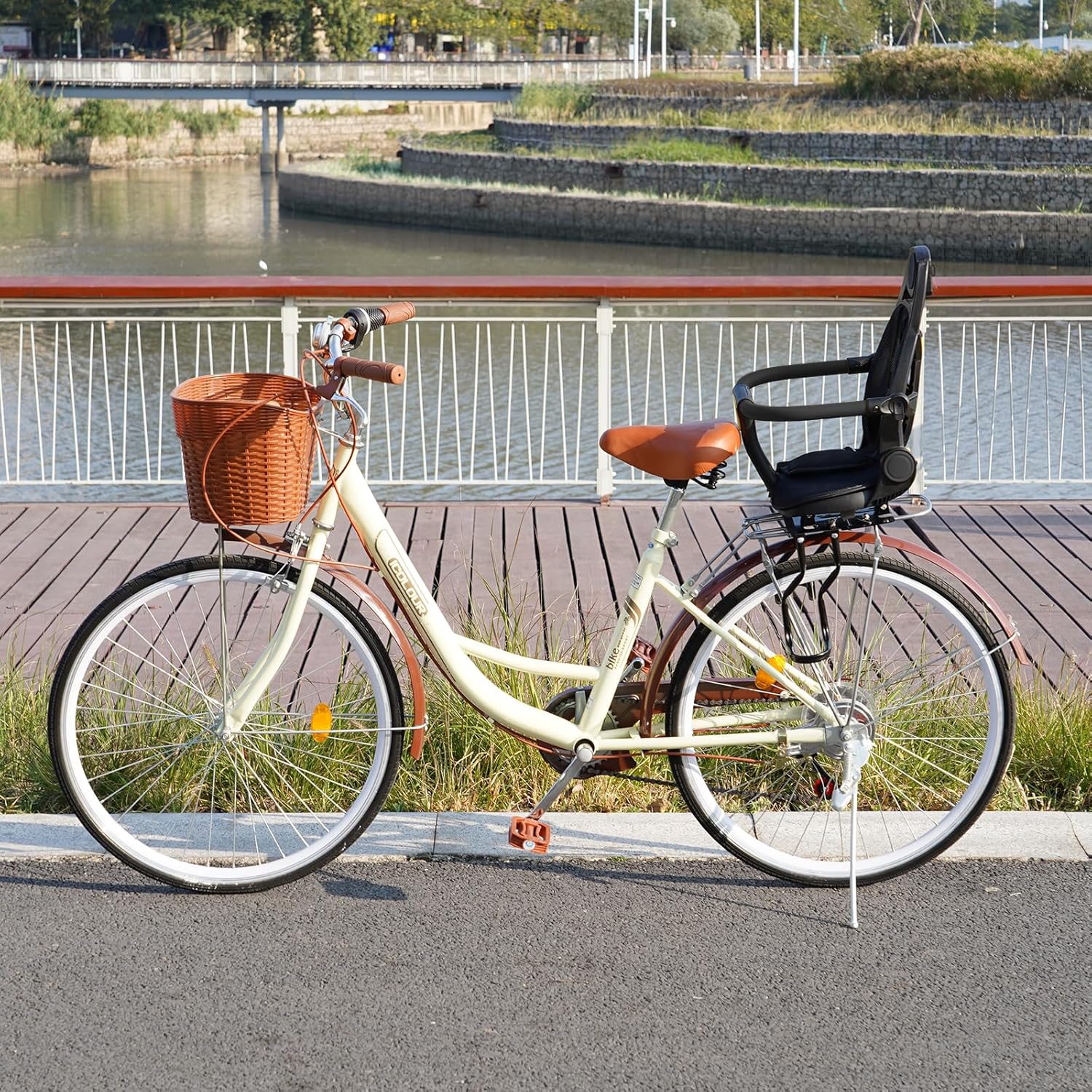 Rear Child Bike Seat with Adjustable Backrest C2552