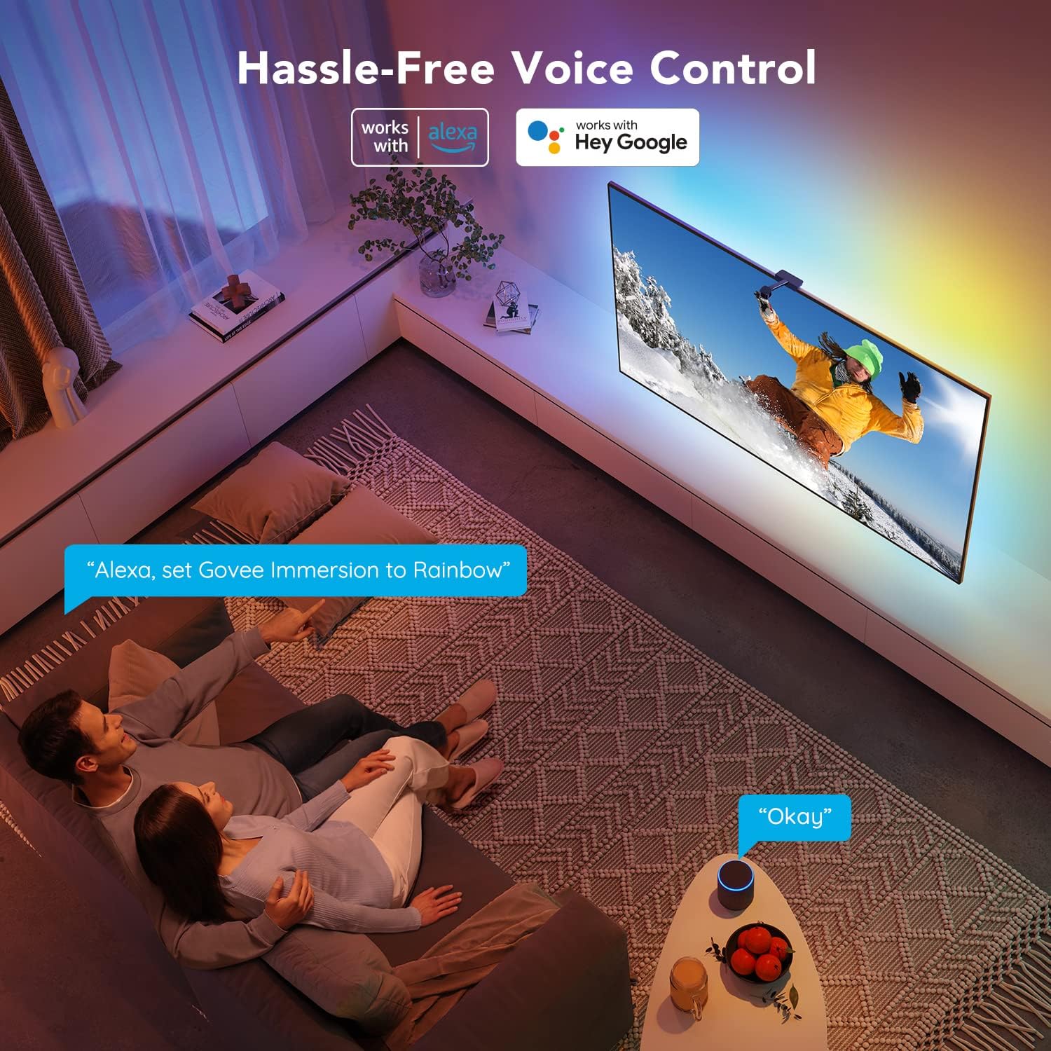 RGBIC Wi-Fi TV Backlights for 55-65 inch TVs P160769