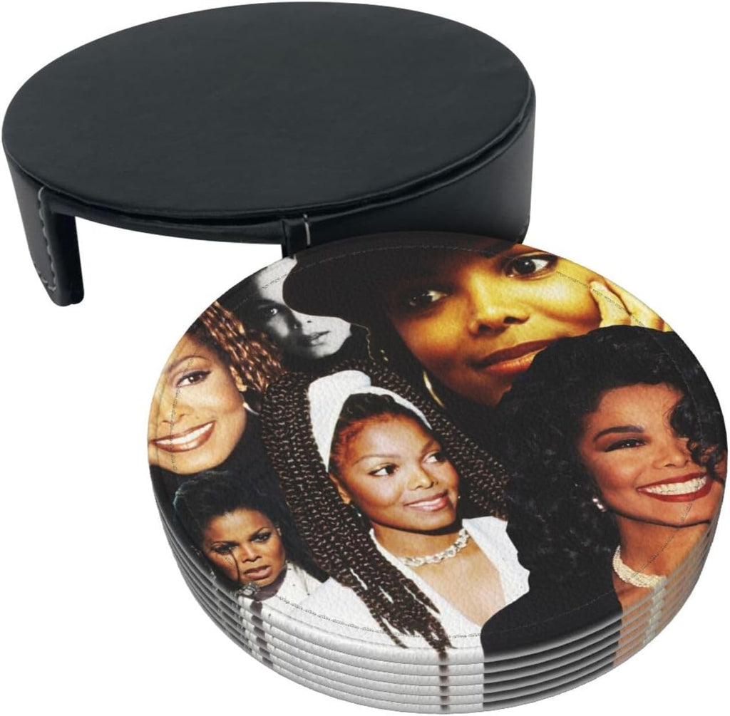 6 Pcs Coasters with Holder I204