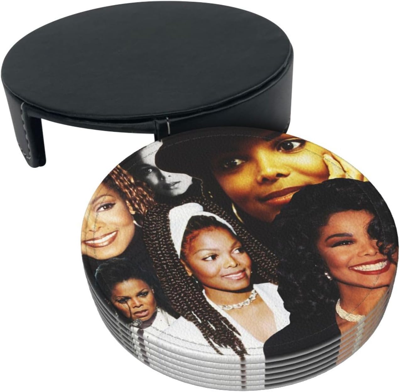 6 Pcs Coasters with Holder I204
