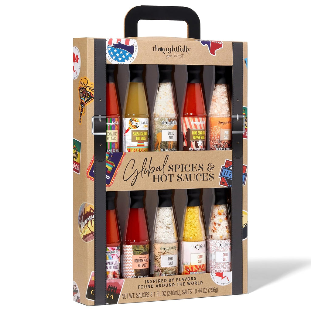 Global Spice and Hot Sauce Collection Gift Set, Set of 10 J584