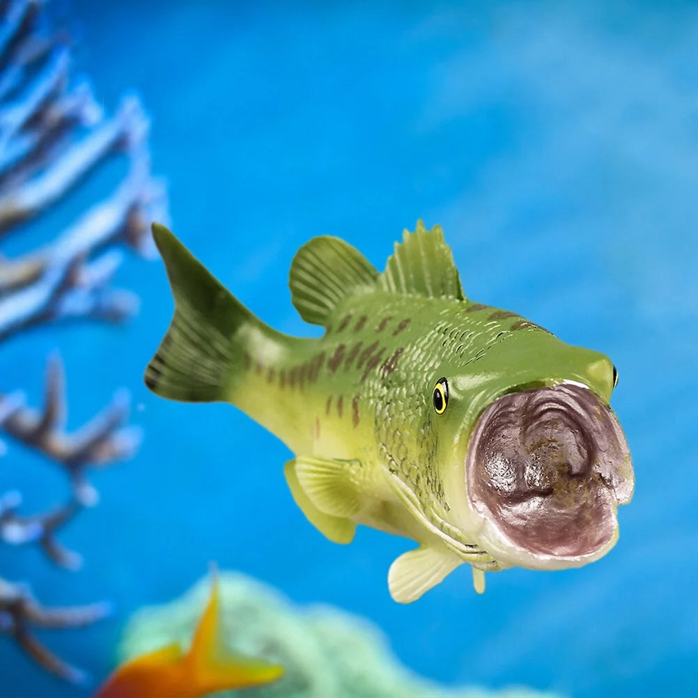Plastic Realistic Largemouth Bass Toys (Green) I718865