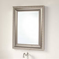 Brushed Nickel Framed Single Door Medicine Cabinet O744