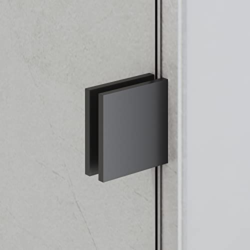 Frameless Sliding Tub Door 58.5-60" W X 62" H with 5/16" Clear Tempered Glass Matte Black Q317