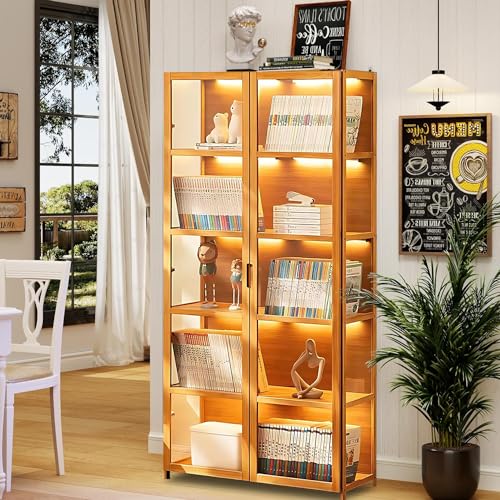 68" Curio Display Cabinet with Acrylic Glass Door F2804
