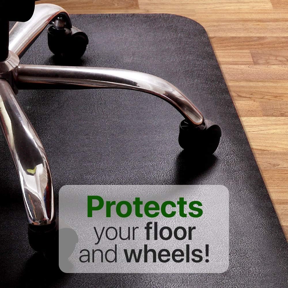 Black Non-Curve 47x35 inches Chair Mat T987