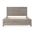 Grey Queen Solid Wooden Platform Bed Frame with Headboard Q800635