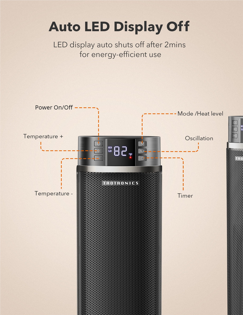 1500W PTC Ceramic Heater with Remote F809