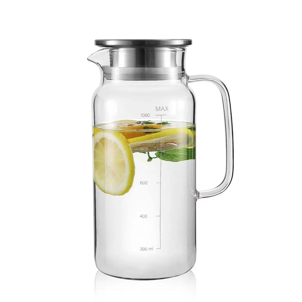 35 Ounces Glass Pitcher with Lid U63588