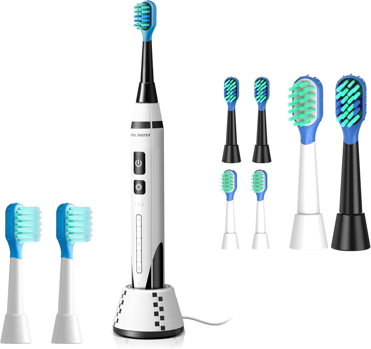 6 Pack Replacement Brush Heads Sonic Rechargeable Toothbrush F874
