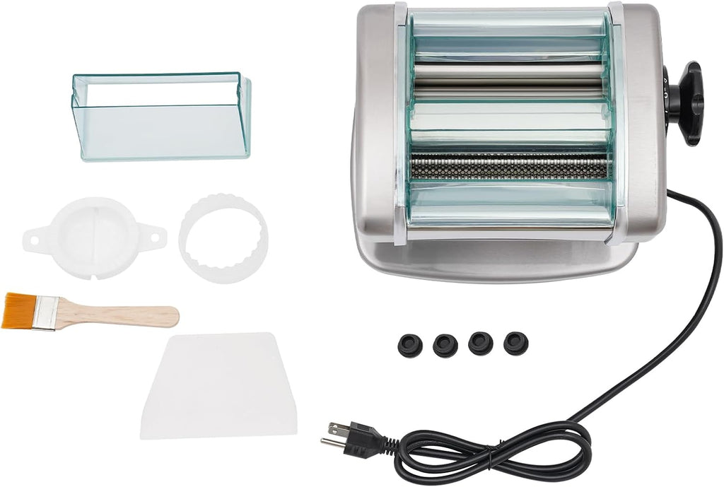Electric Pasta Maker Machine with 9 Thickness Settings, 2 mm Stainless Steel Blade, 135W Q56783