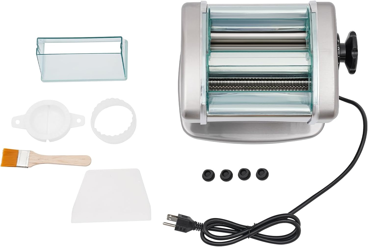 Electric Pasta Maker Machine with 9 Thickness Settings, 2 mm Stainless Steel Blade, 135W Q56783