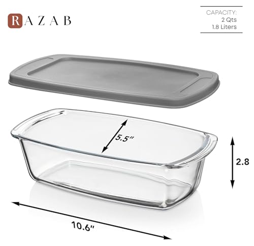 Glass Loaf Pan with Lids (Set of 2) X38337
