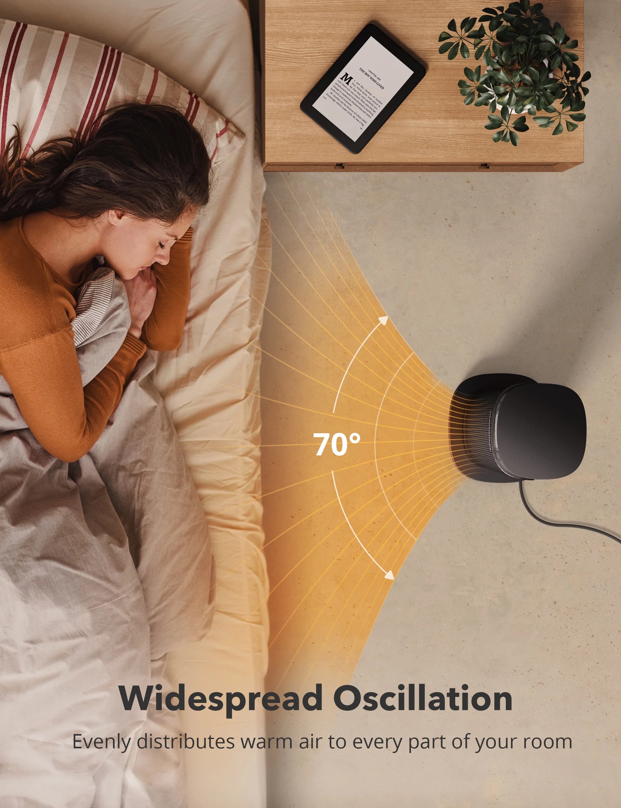 1500W PTC Ceramic Heater with Remote F809