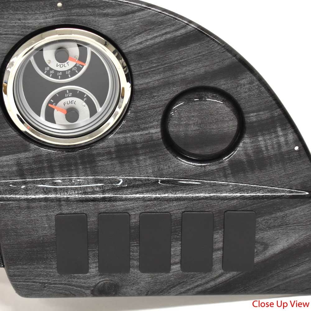 Gray Woodgrain Pontoon Boat Gauge Panel A277923