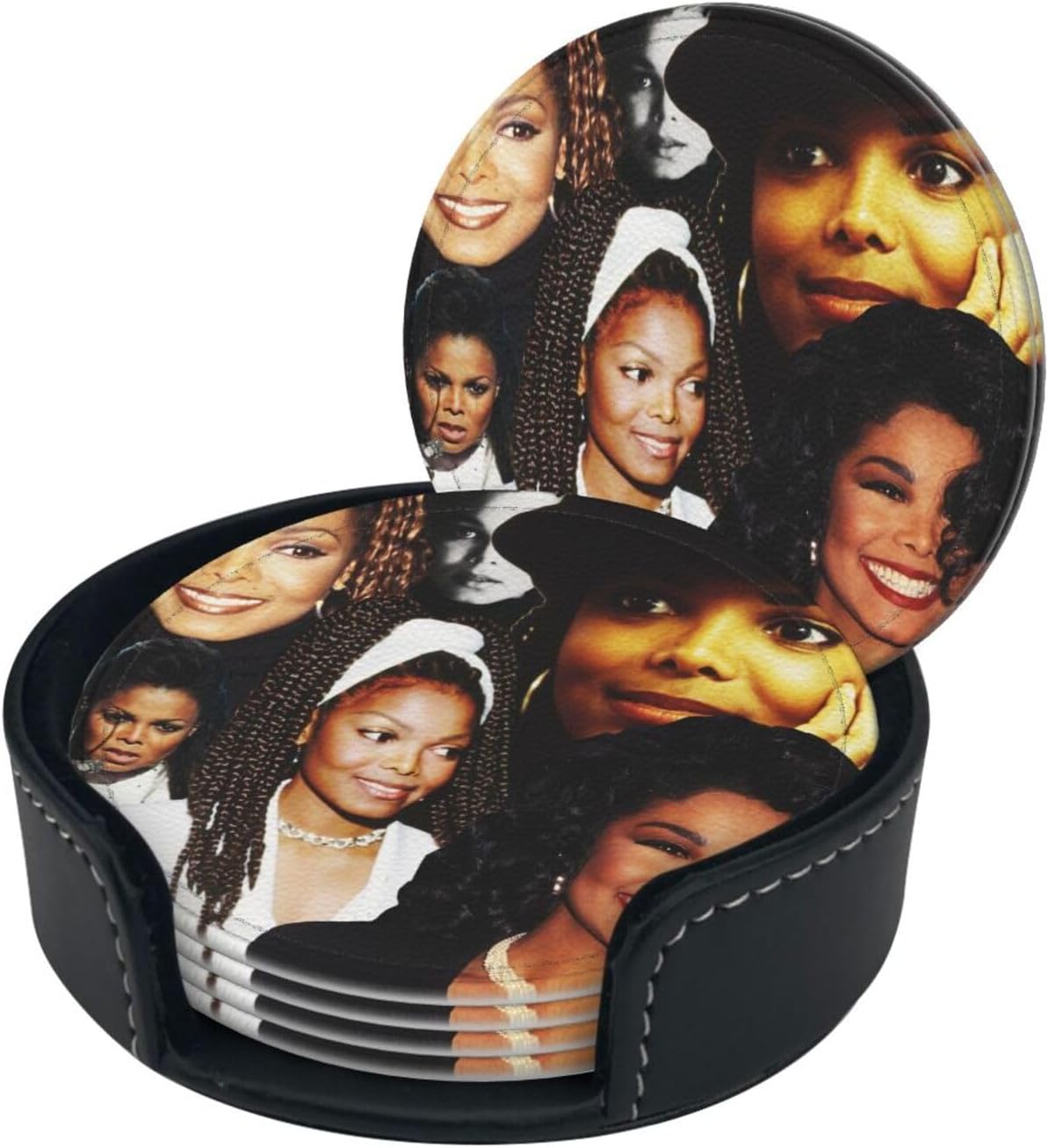 6 Pcs Coasters with Holder I204