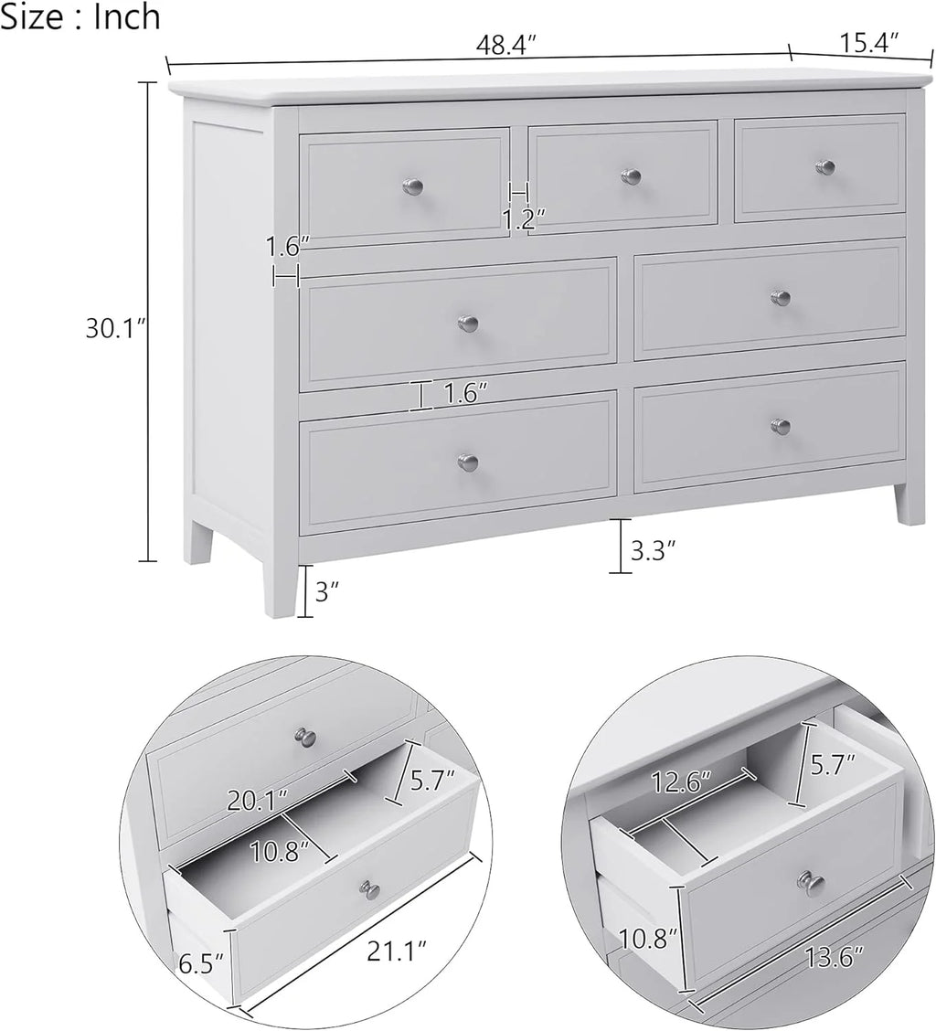 White Queen Size 5 Piece Wood Bedroom Furniture Set R175331