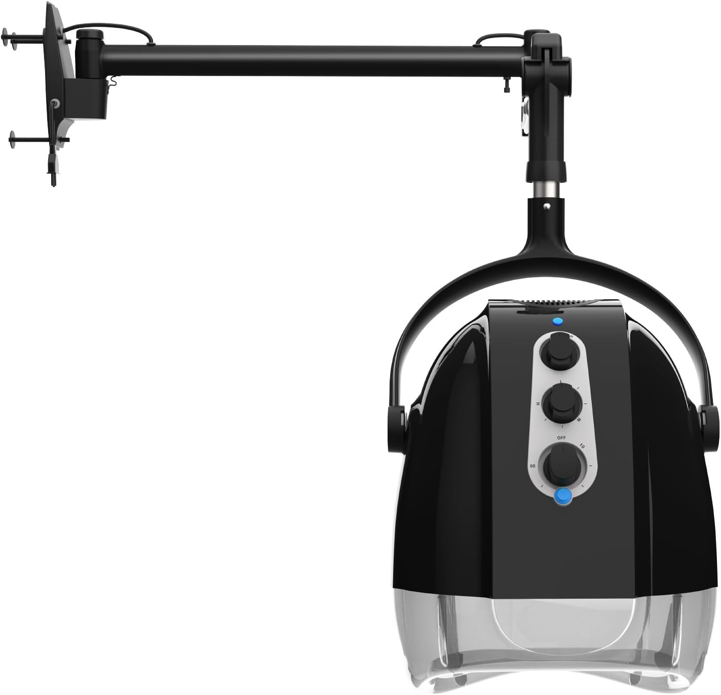 Wall Mount Hooded Salon Hair Dryer, Ionic, Temperature & Drying Adjustable, 60-Minute Timing Z586