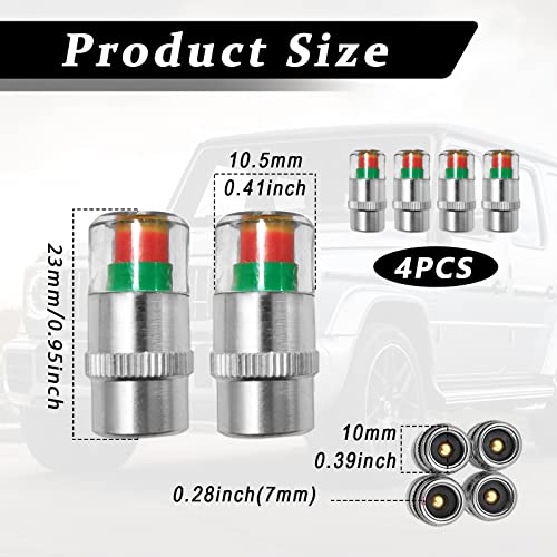 Universal 32PSI Tire Pressure Monitor Valve Stem Caps I151985