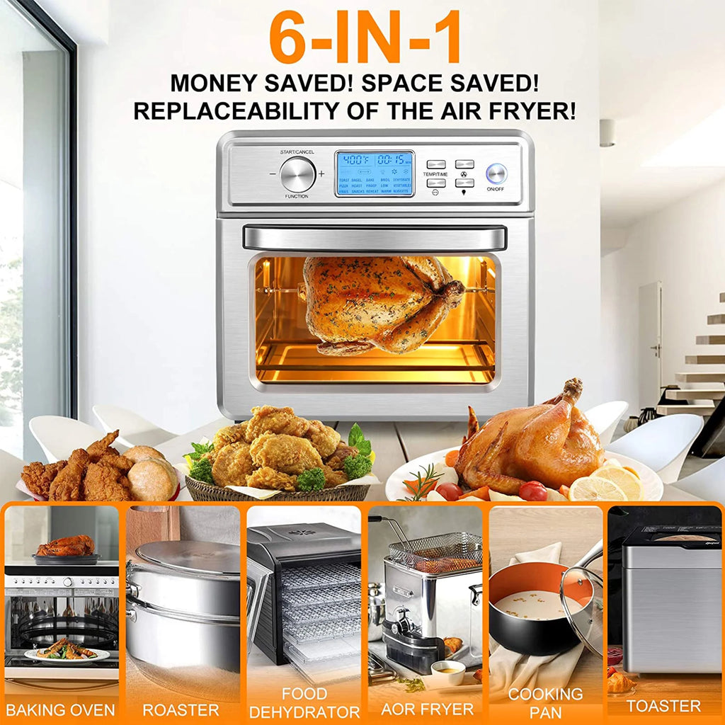 16 in 1 24.5QT Stainless Steel Air Fryer Oven M519039