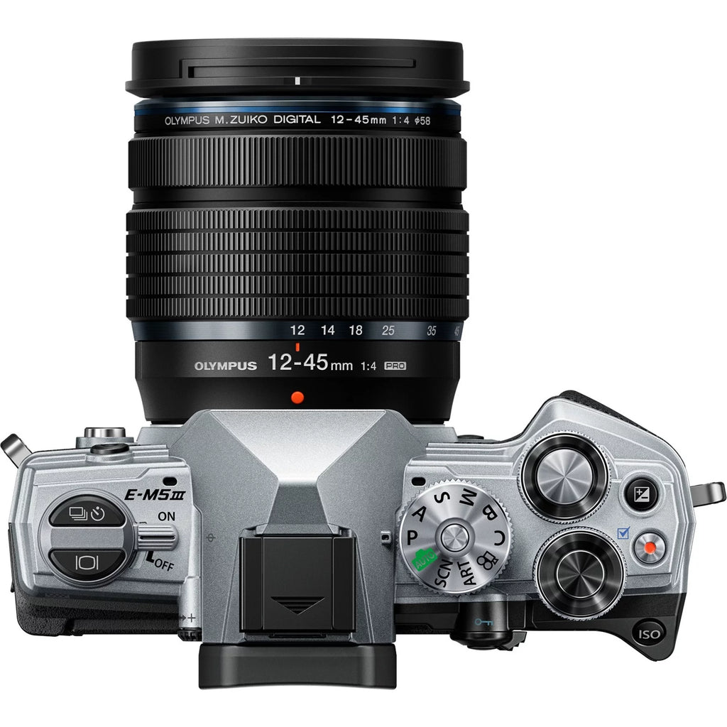 Silver Mirrorless Camera with Lens P14178
