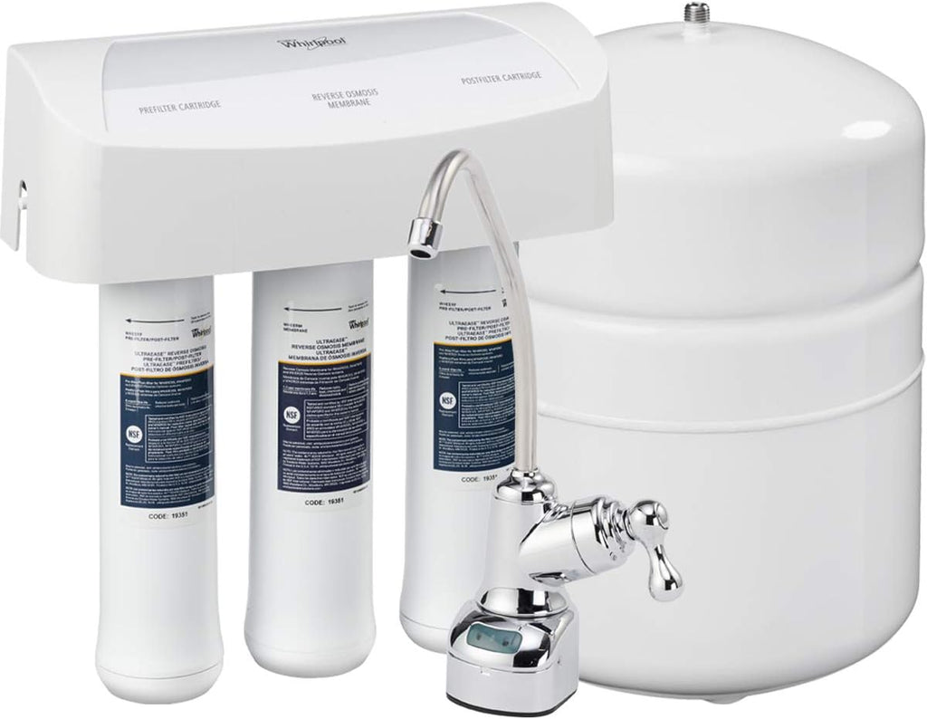 Reverse Osmosis Filtration System With Chrome Faucet, White U628