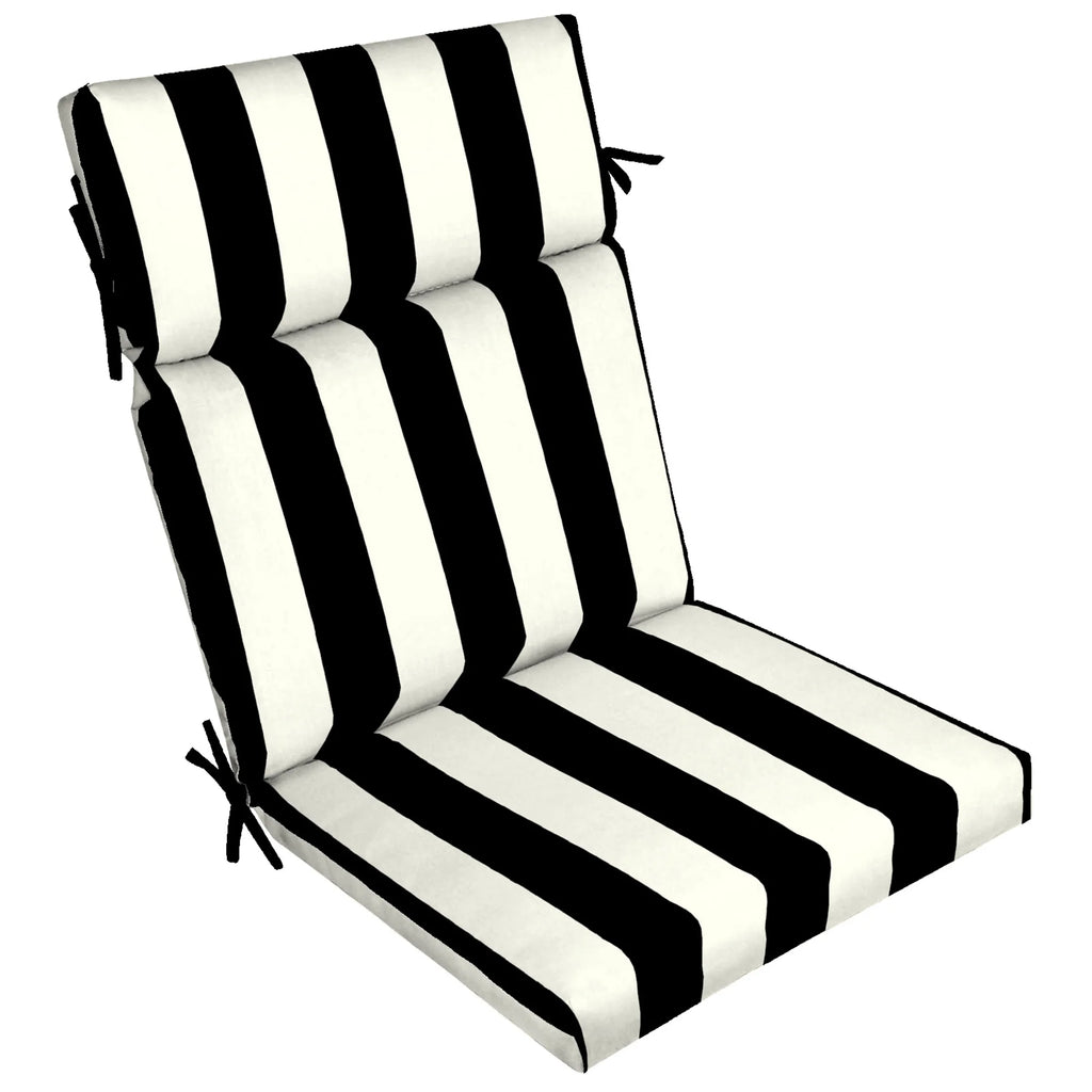Black Stripe Outdoor Chair Cushion Q77891