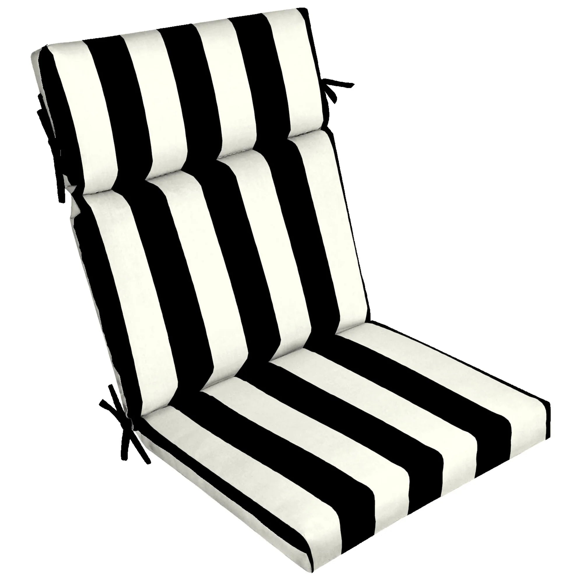 Black Stripe Outdoor Chair Cushion Q77891