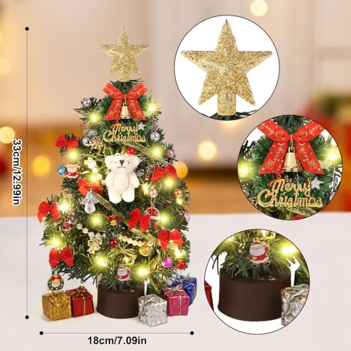 12 Inch Mini Artificial Christmas Tree with Light C792