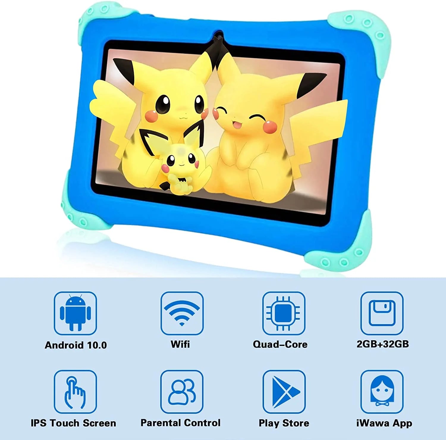 7 inch Android Kids Tablet with Blue Case H27177